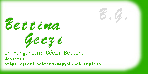 bettina geczi business card